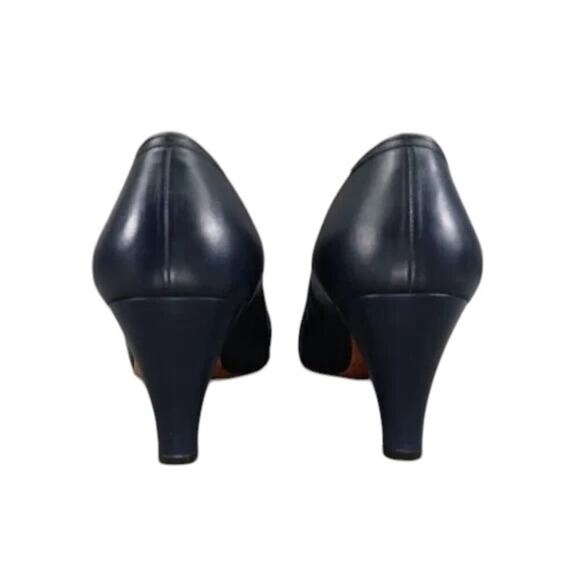 Salvatore Ferragamo Shoes Womens 5.5 Pumps Classic Fashion Leather Blue Formal - Picture 5 of 16